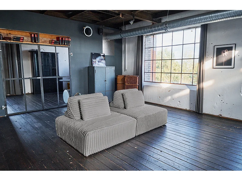 Modulsofa - Grau Cord - WIOLO SOFT
