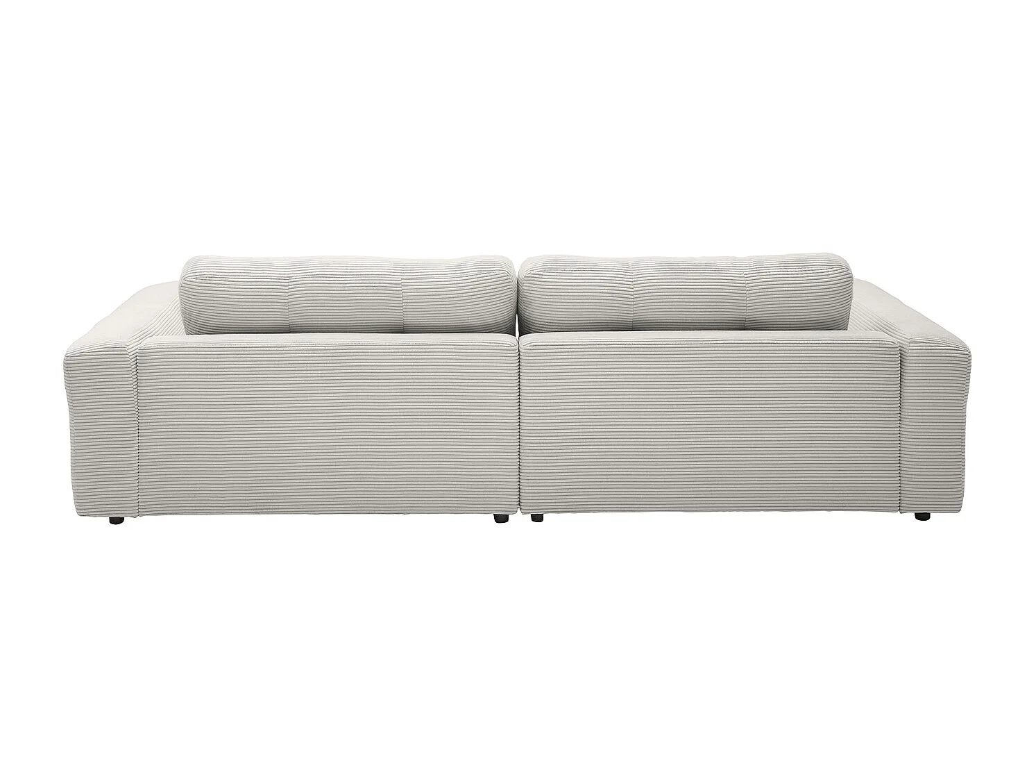 Ecksofa - Hellgrau Cord - MIKA