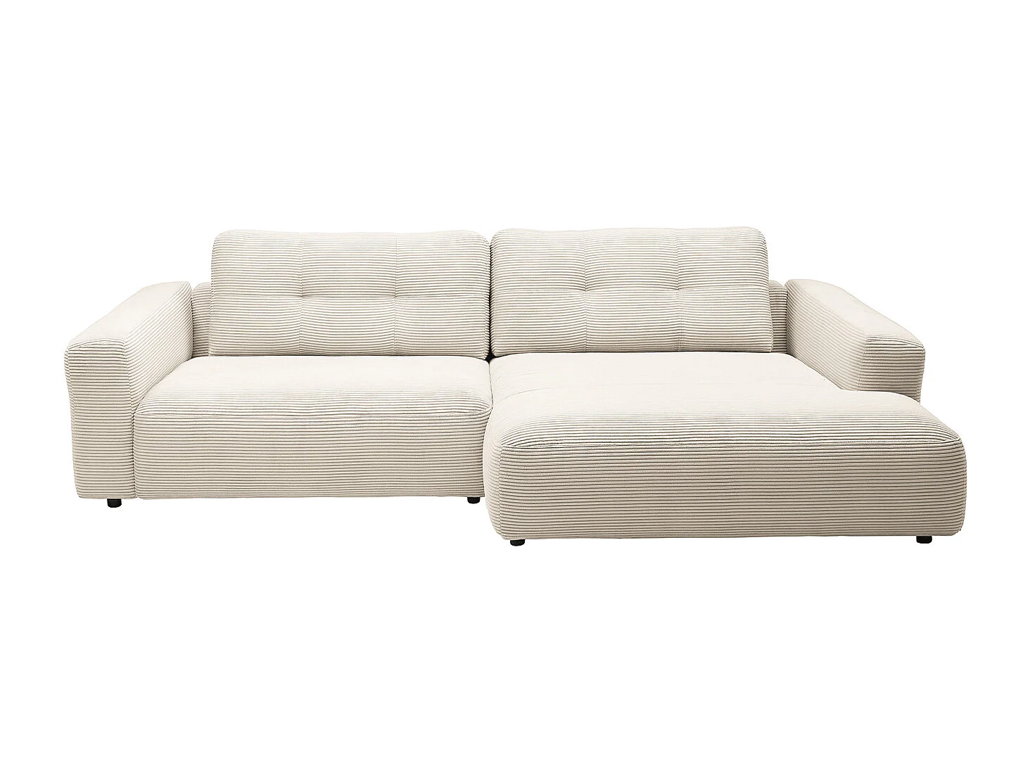 Ecksofa - Cremeweiß Cord - MIKA