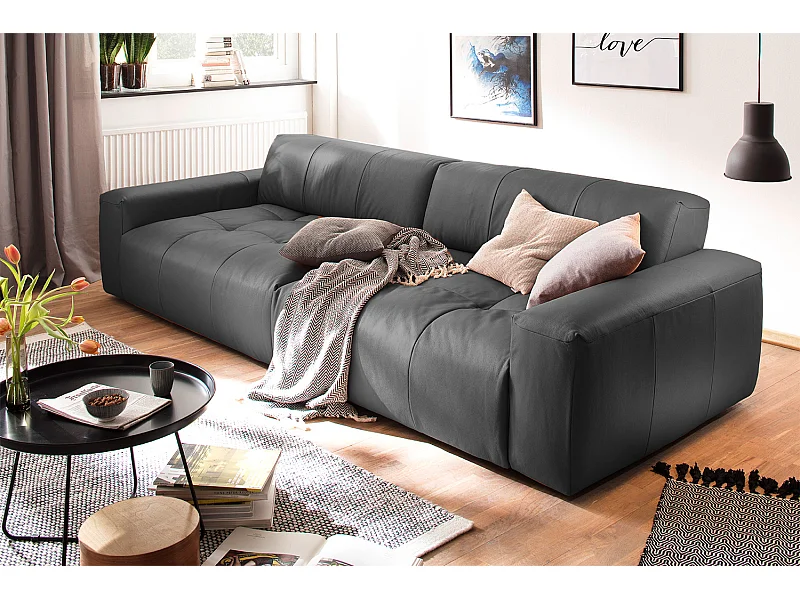 Ledersofa - Schwarz Leder - PALACE