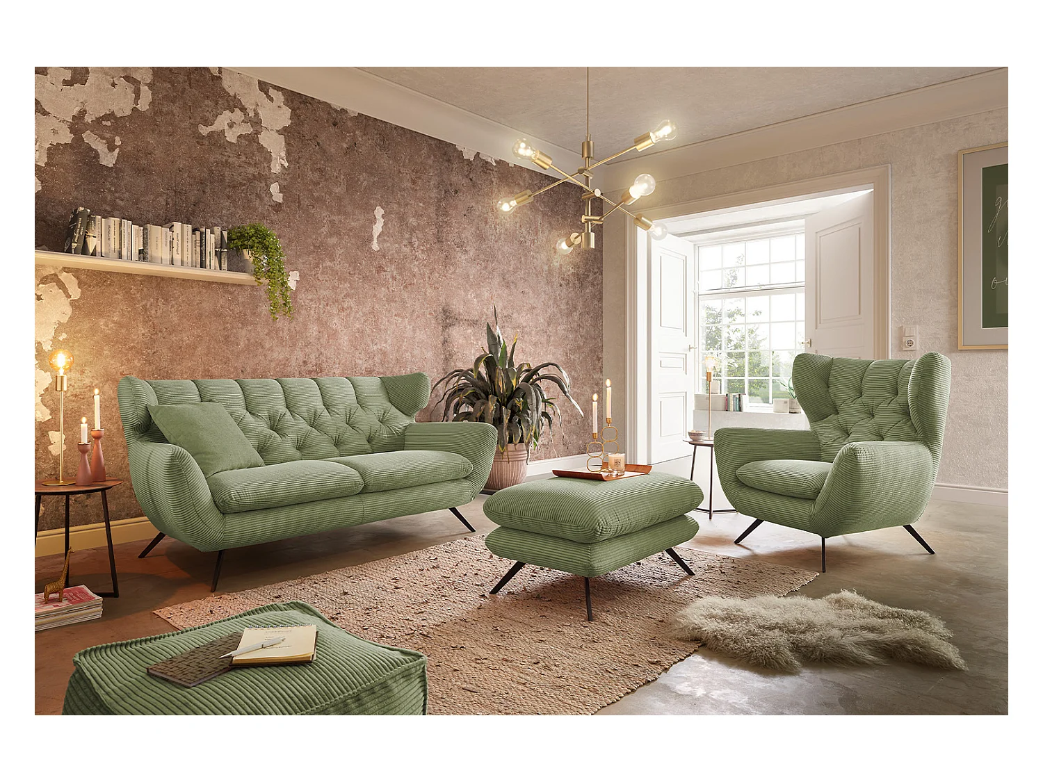 Set - verde Velluto a coste - CHARME