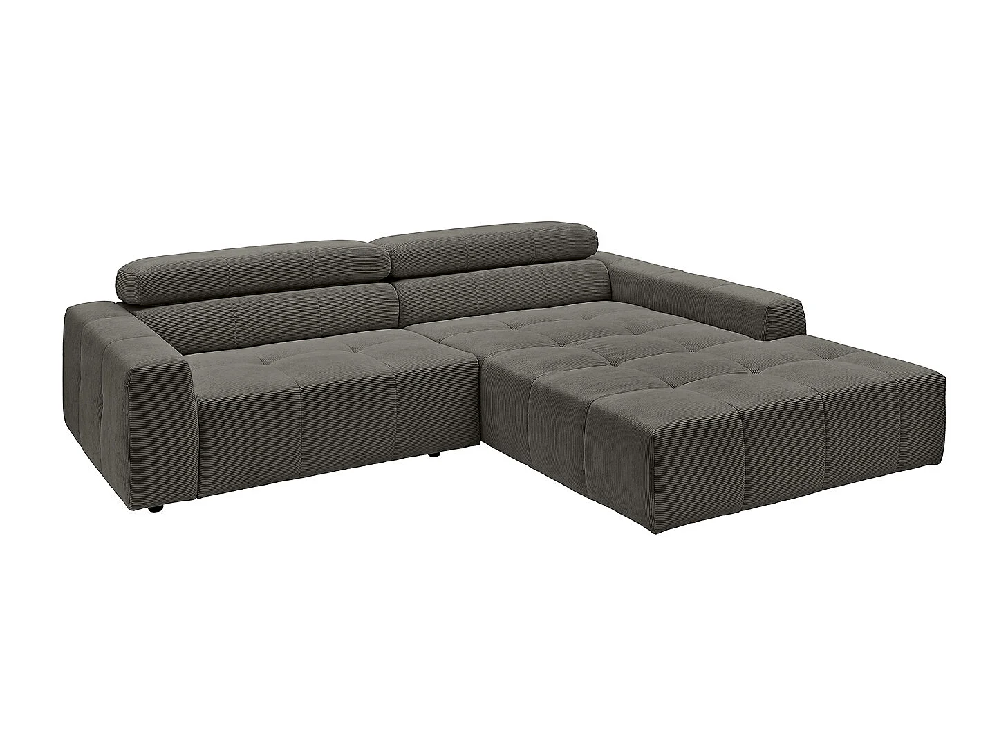 Canapé - anthracite Velours côtelé - RENO