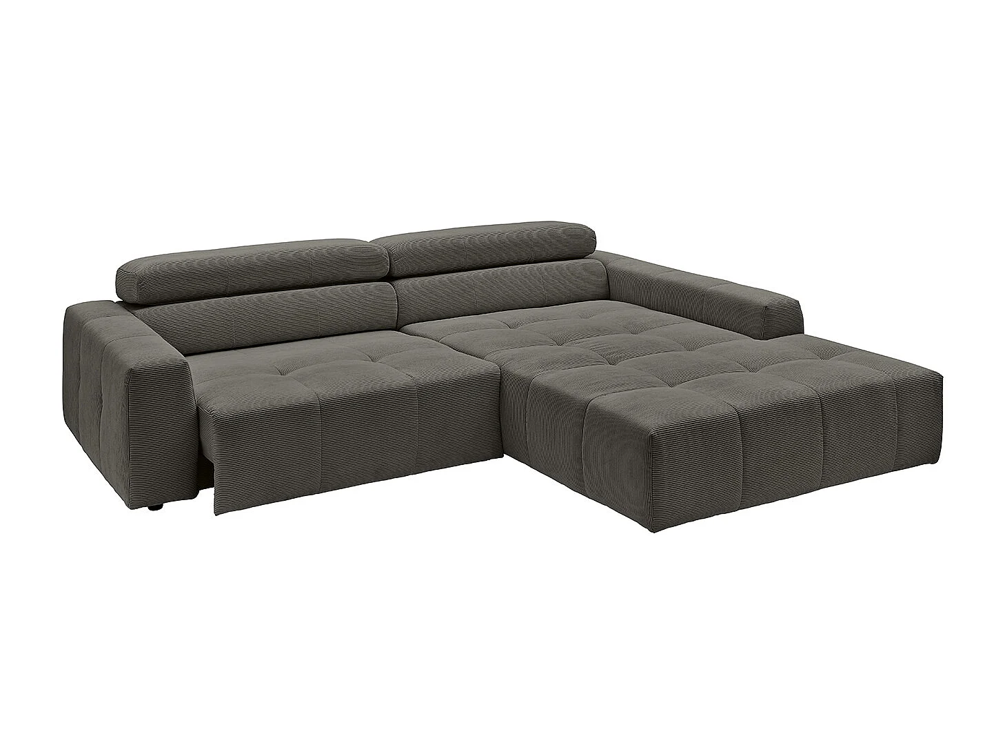 Canapé - anthracite Velours côtelé - RENO