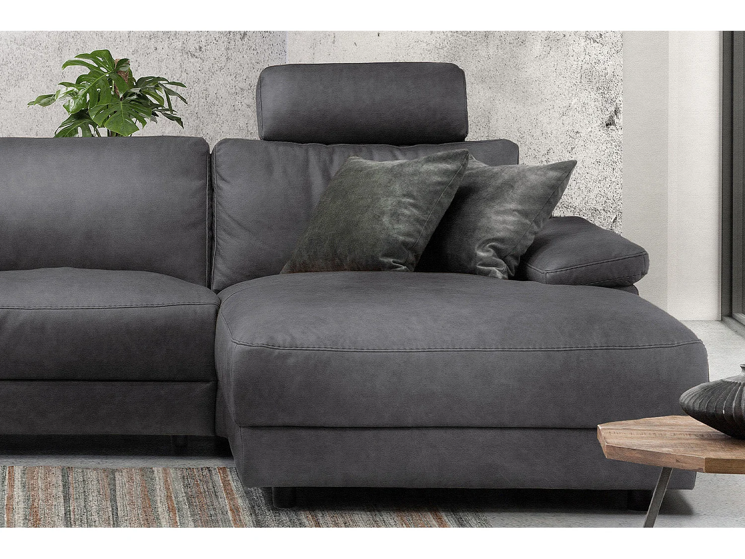 Hoekbank - Grijs Geweven stof - LOLA