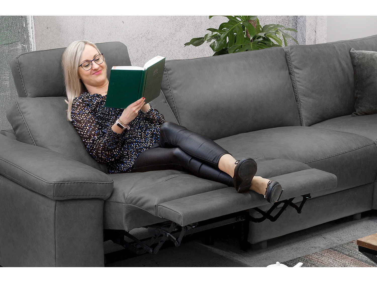 Hoekbank - Grijs Geweven stof - LOLA