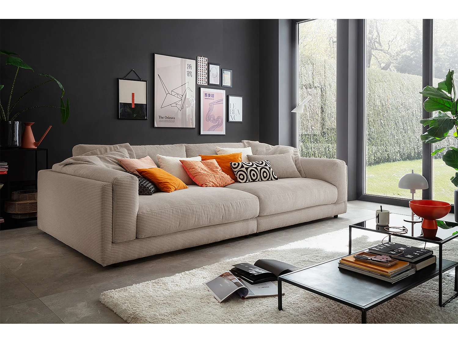 Grote bank - Taupe Koord - RAINA