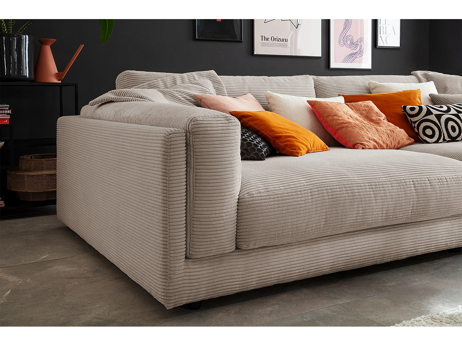 Grote bank - Taupe Koord - RAINA
