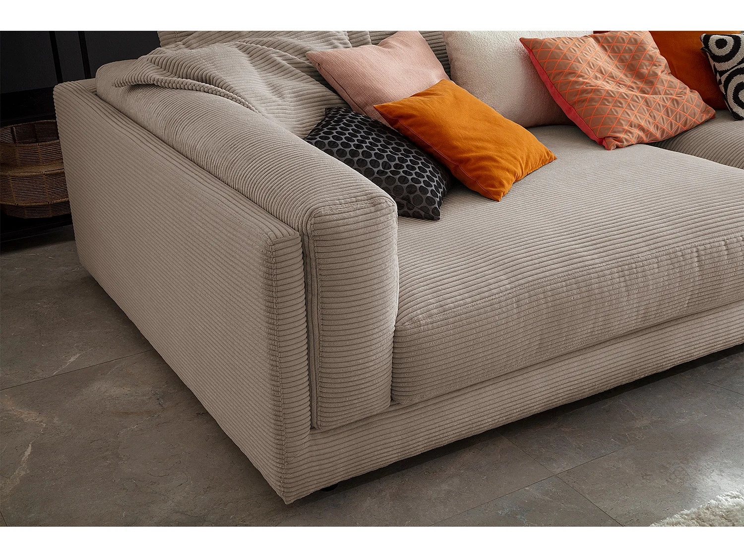 Grote bank - Taupe Koord - RAINA