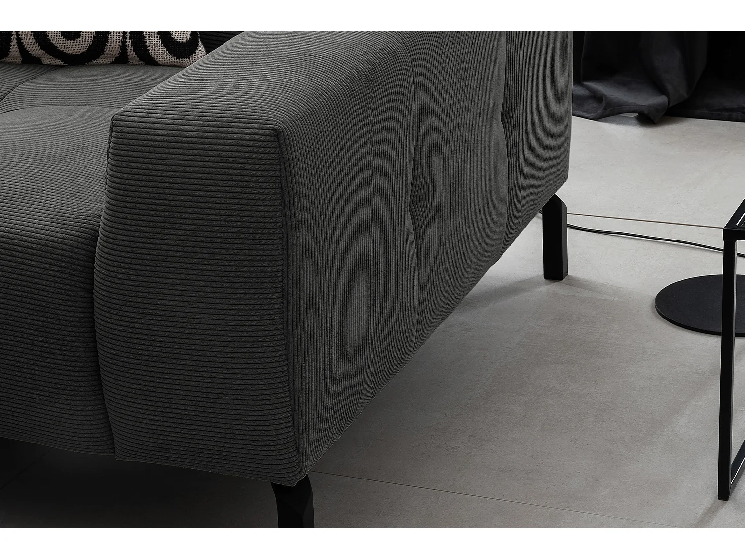 Canapé - anthracite Velours côtelé - OHIO