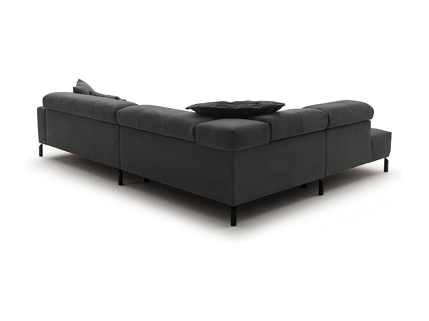 Ecksofa - Anthrazit Cord - OHIO