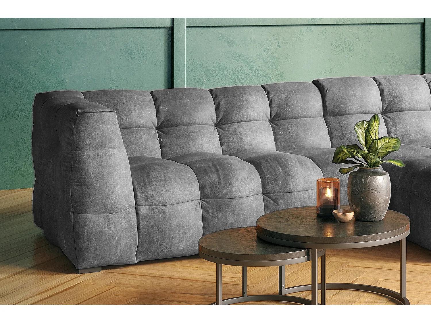 RIO - Lichtgrijs Fluweel - ROSARIO