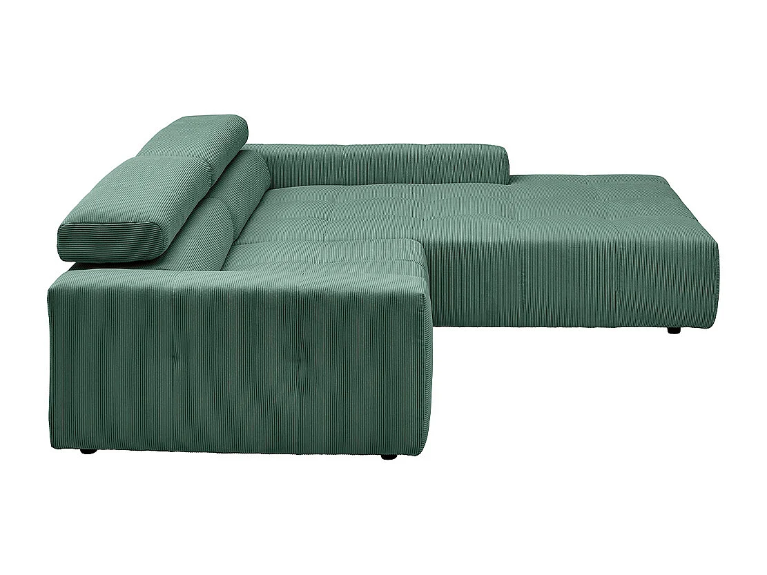 Ecksofa - Smaragdgrün Cord - RENO