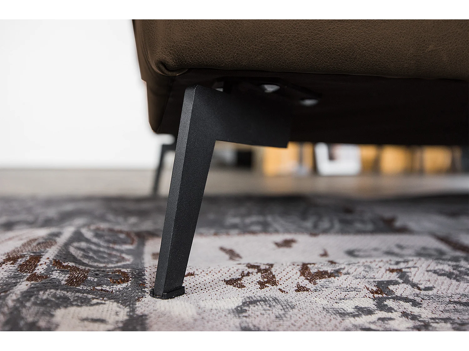 Canapé d'angle - brun foncé cuir - BLOOM