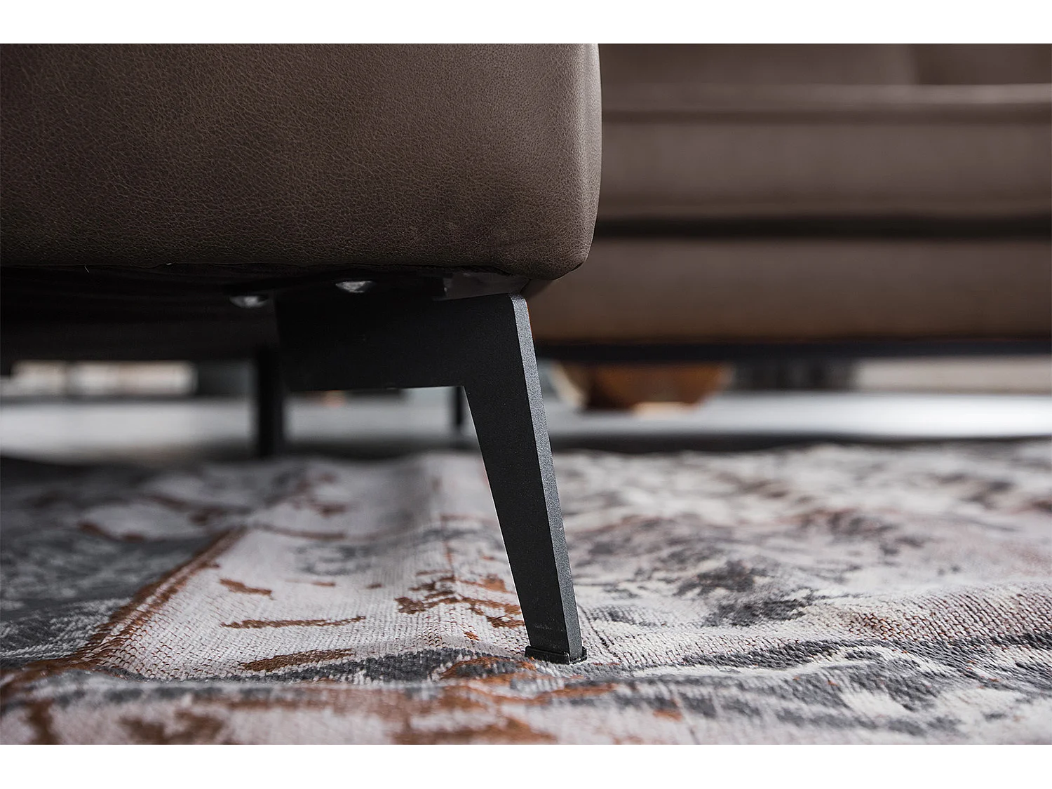 Ecksofa - Dunkelbraun Leder - BLOOM