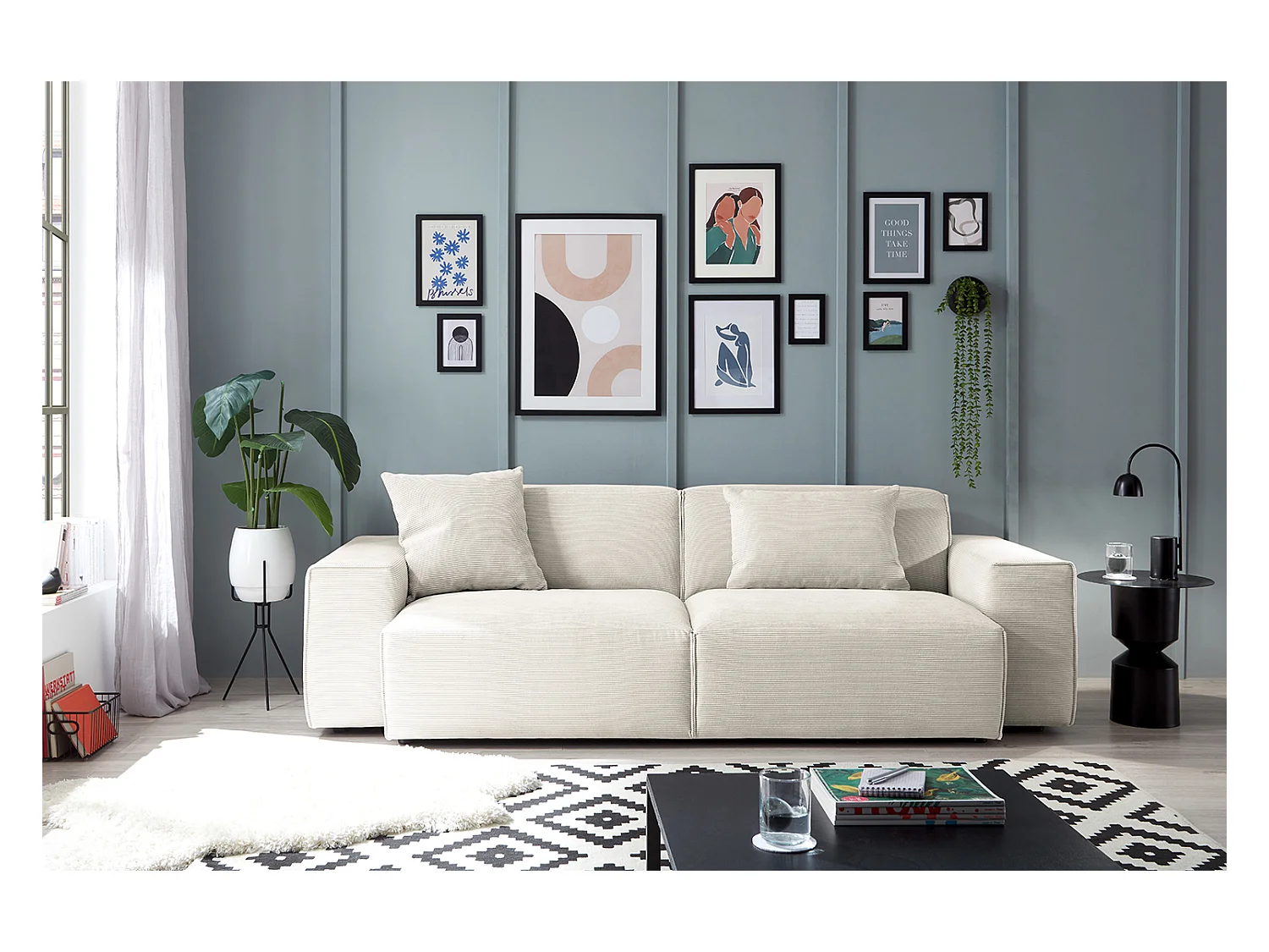 Sofa - Weiß Cord - RANI