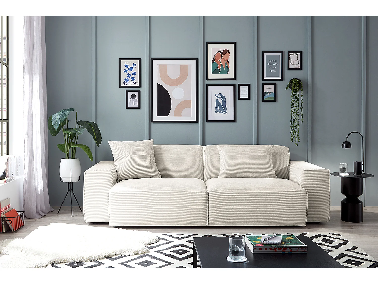 Sofa - Weiß Cord - RANI