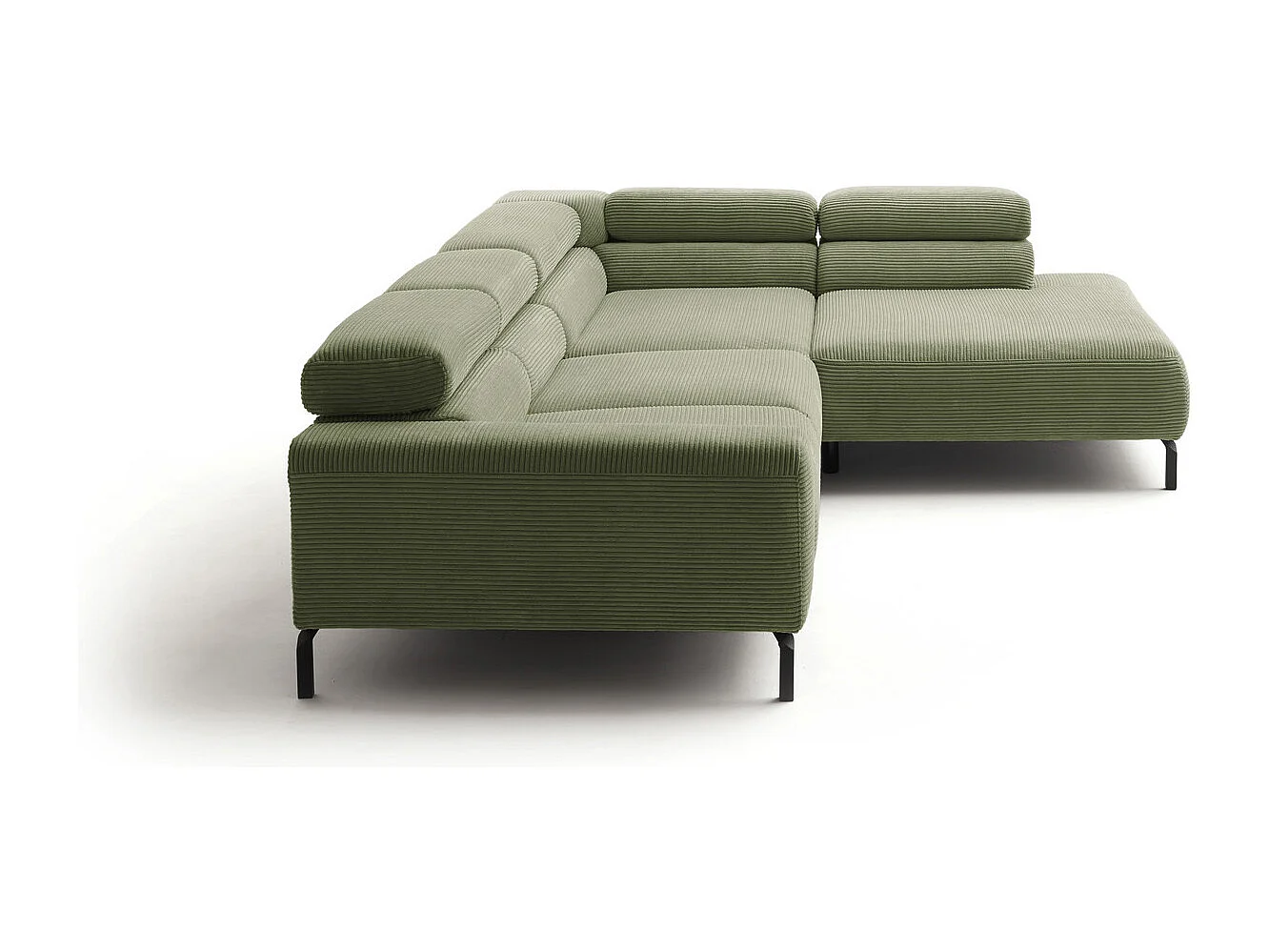 Ecksofa - Grün Cord - DELIA