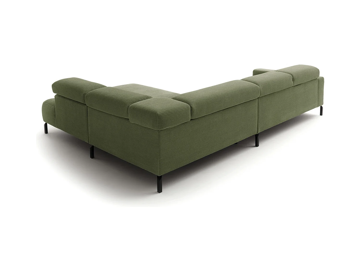 Ecksofa - Grün Cord - DELIA