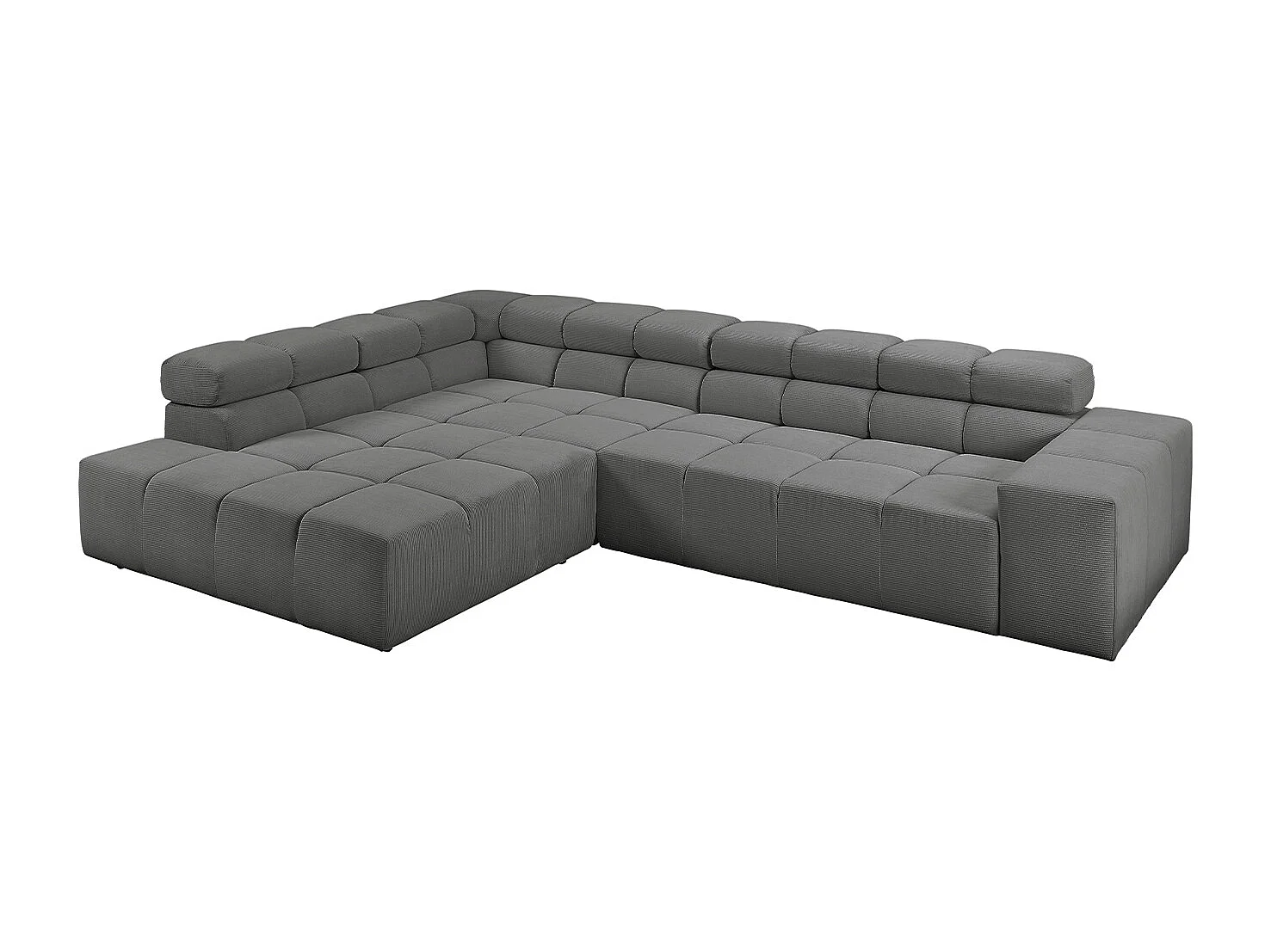 Ecksofa - Anthrazit Cord - NEVADA