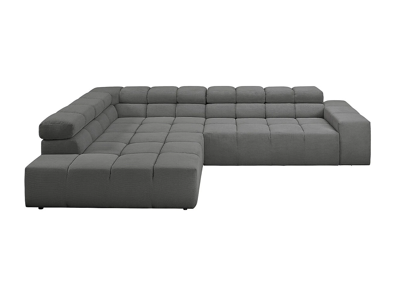 Ecksofa - Anthrazit Cord - NEVADA