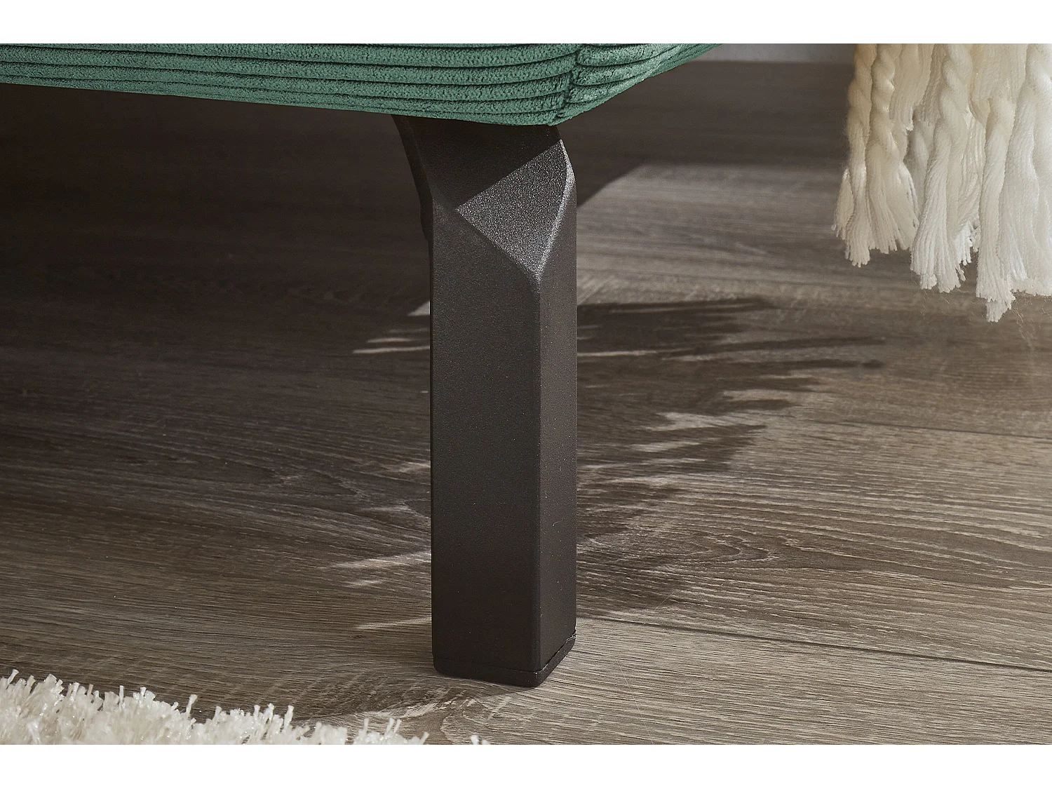 Ecksofa - Smaragdgrün Cord - DELIA