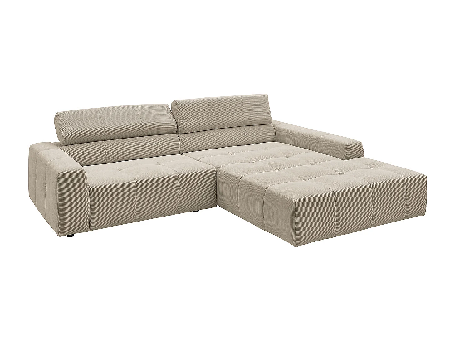 Ecksofa - Beige Cord - RENO