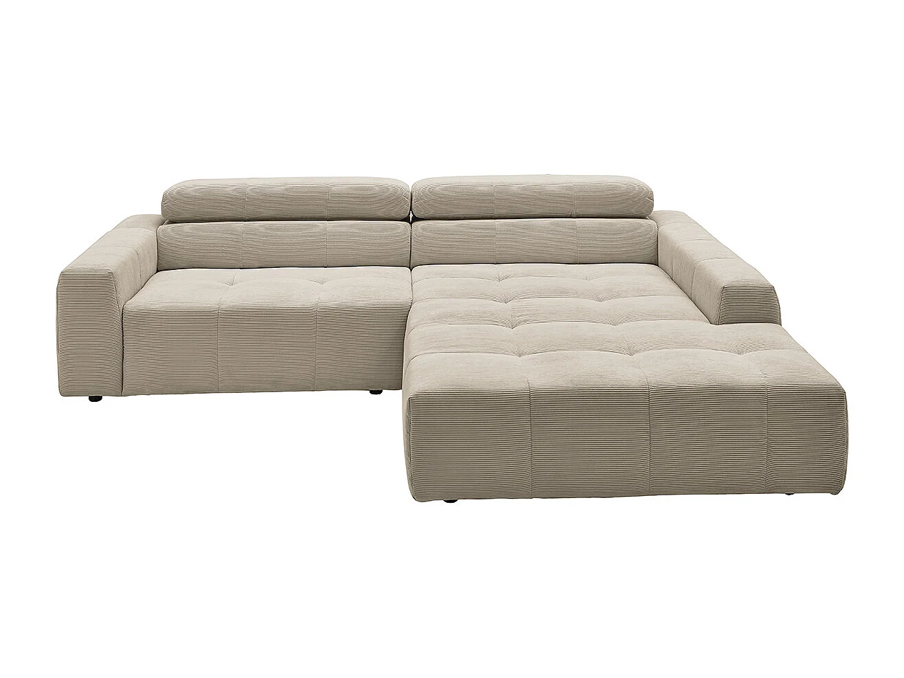 Ecksofa - Beige Cord - RENO