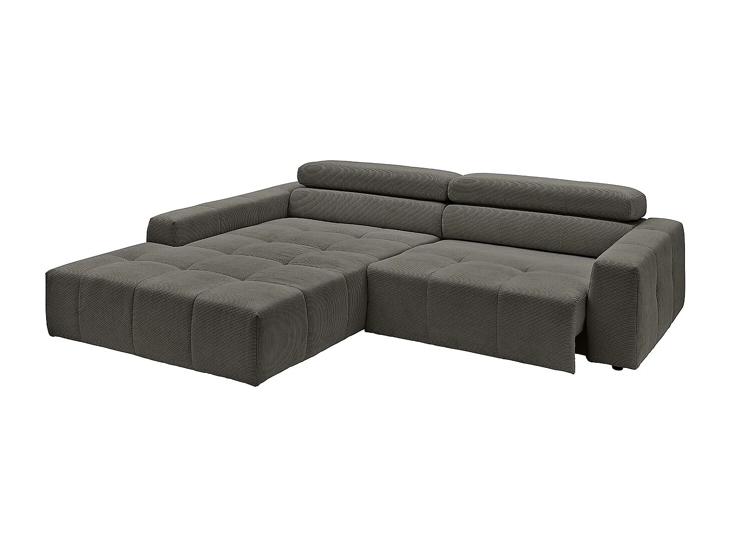 Ecksofa - Anthrazit Cord - RENO