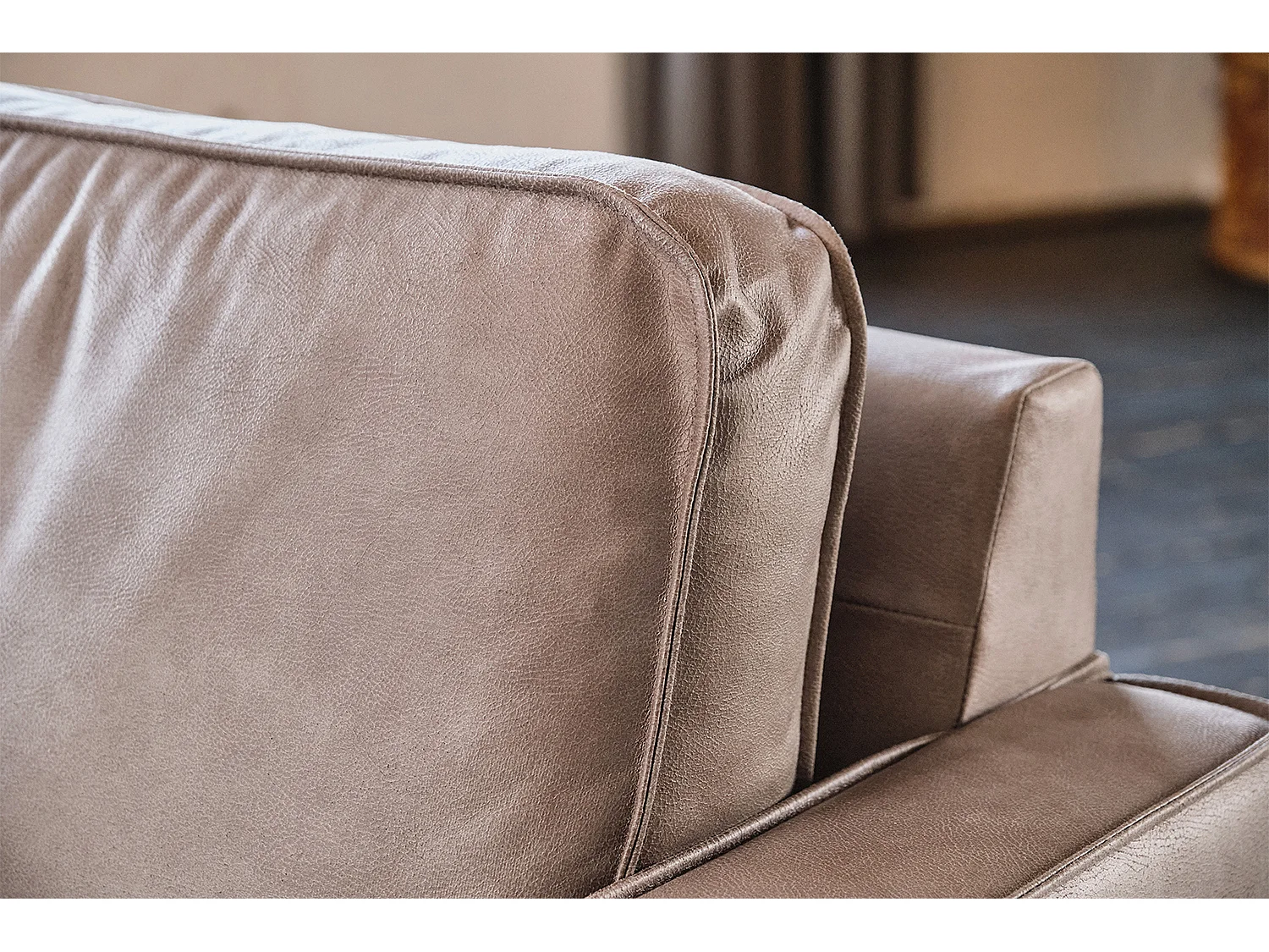 Hoekbank - Antraciet Imitatieleer - VILNIUS