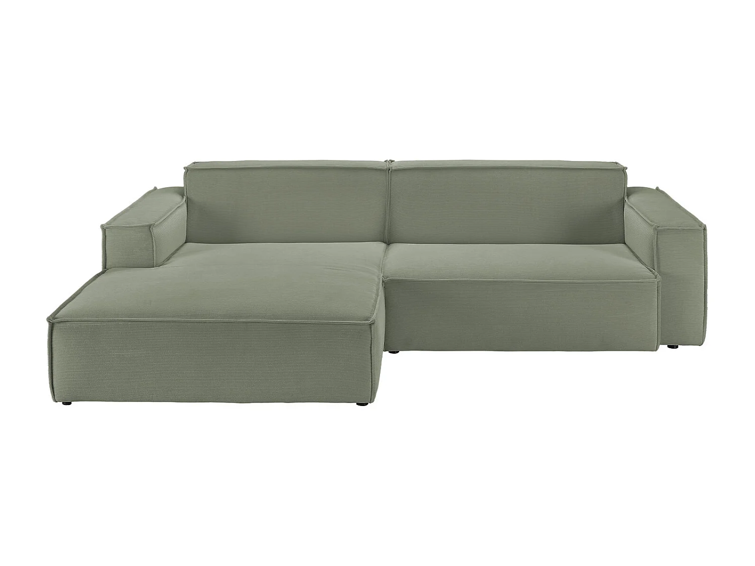 Ecksofa - Hellgrün Cord - SAMU