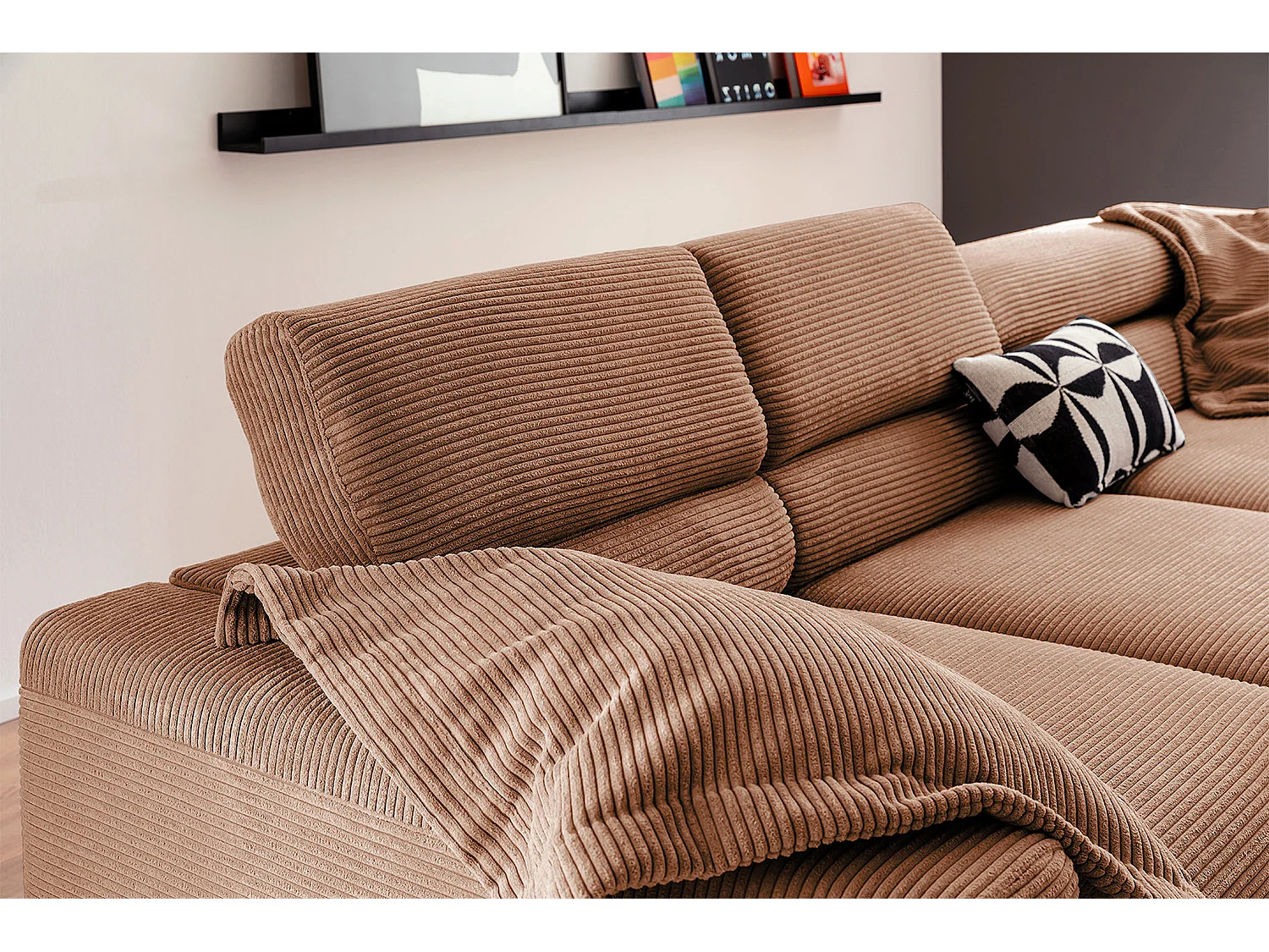 Divano - marrone Velluto a coste - DELIA