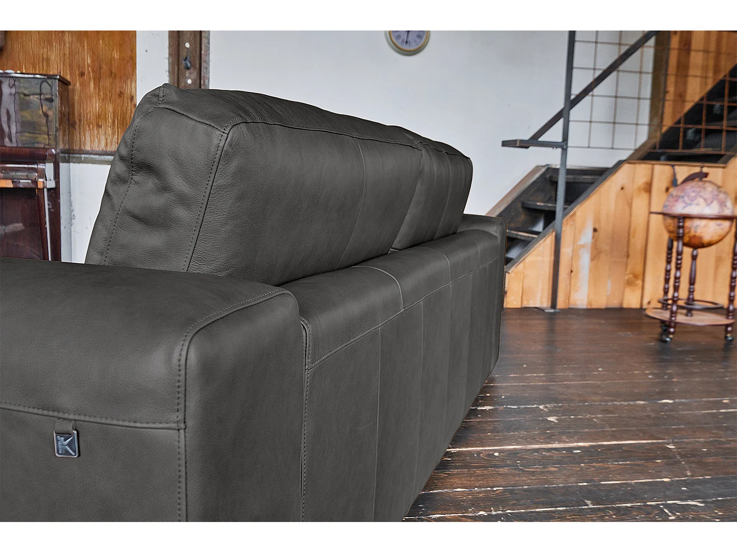 Sofa - Schwarz Leder - BODHI