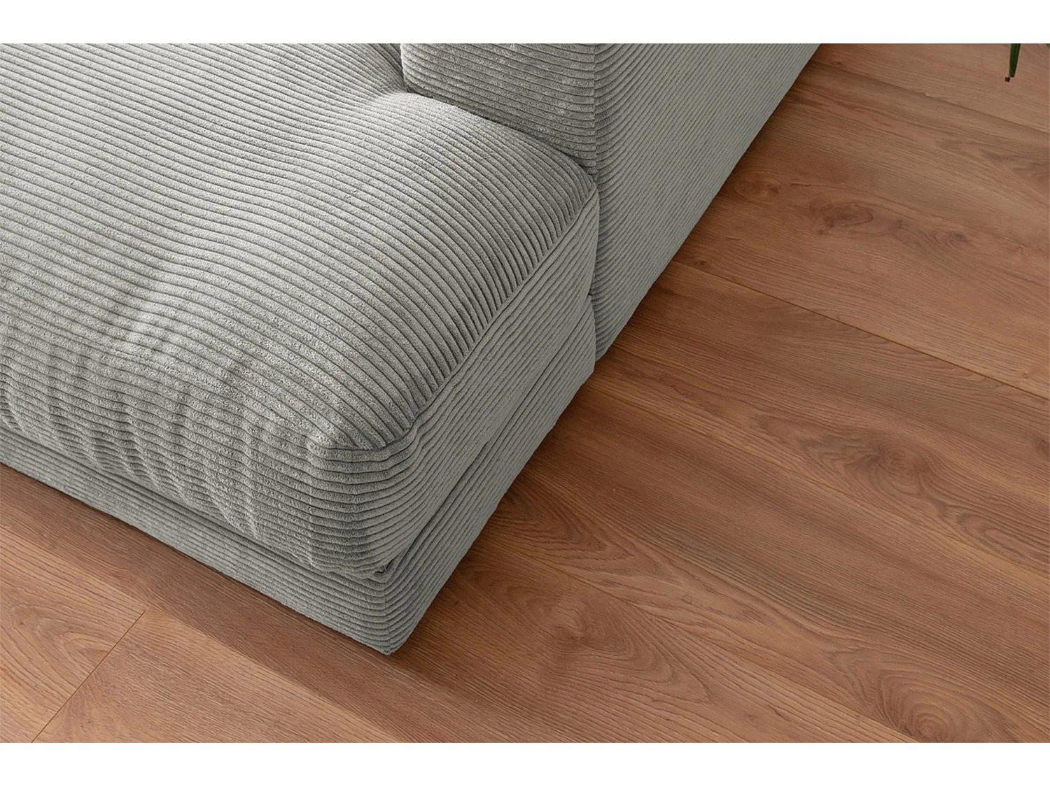 Divano - grigio chiaro Velluto a coste - MADELINE