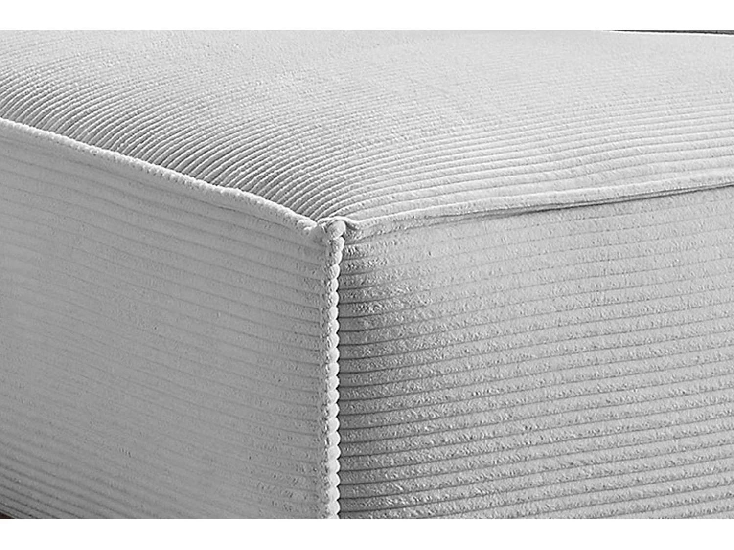 Ecksofa - Hellgrau Cord - SAMU