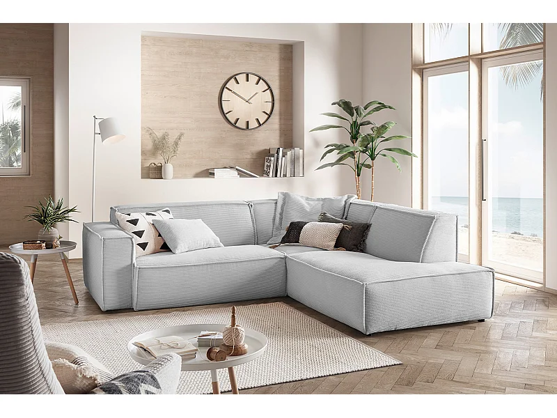 Canapé - gris clair Velours côtelé - SAMU