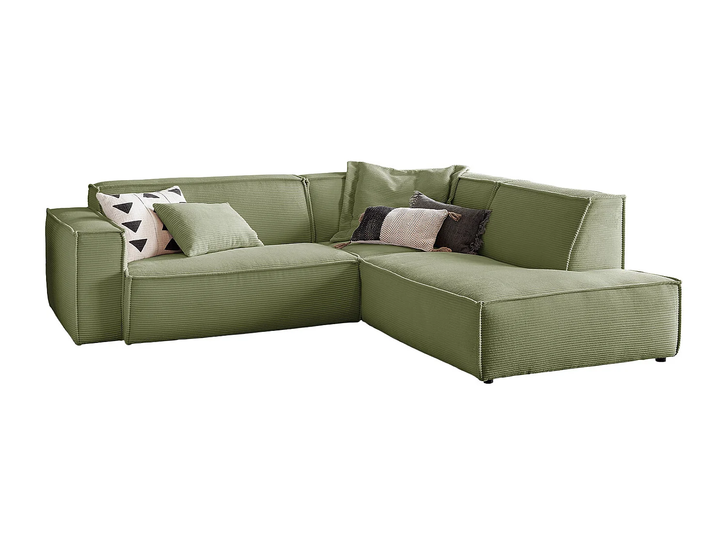 Ecksofa - Grün Cord - SAMU