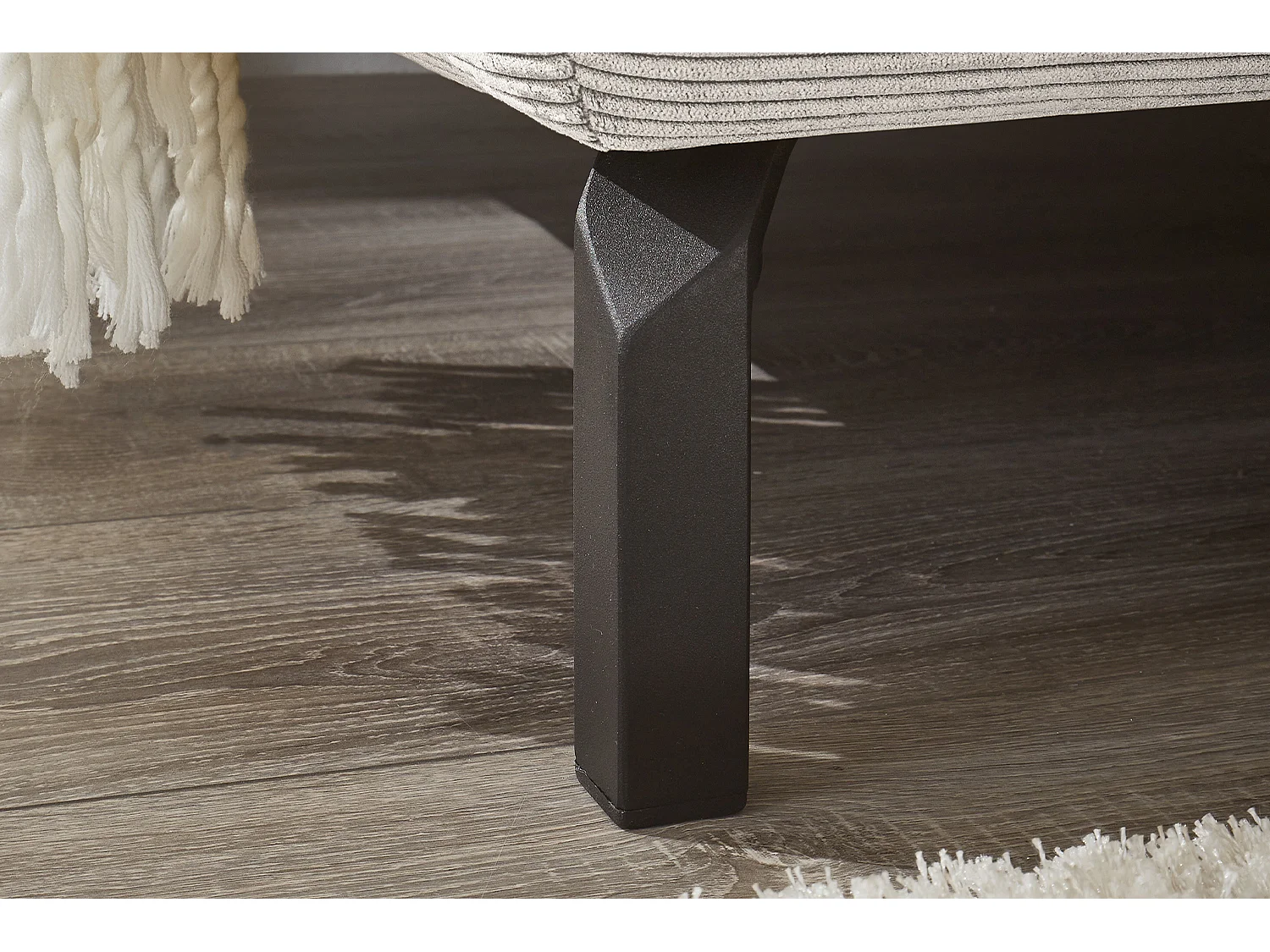 Ecksofa - Silber Cord - DELIA