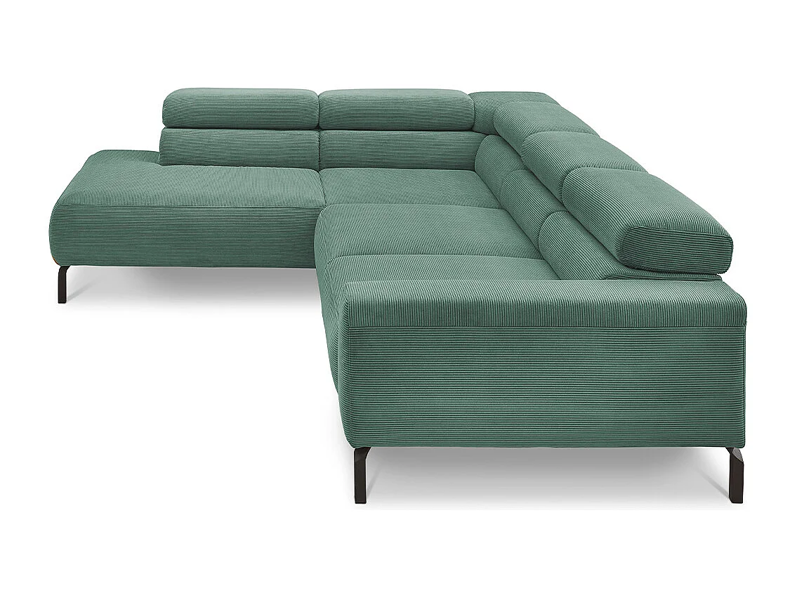 Ecksofa - Smaragdgrün Cord - DELIA