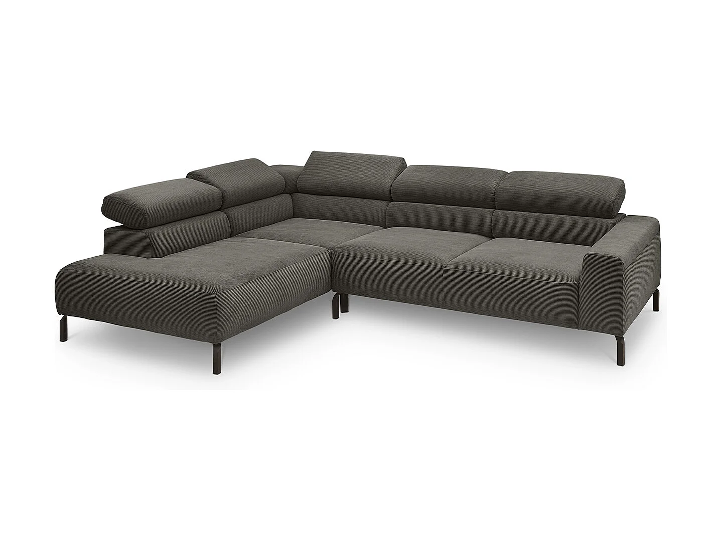 Hoekbank - Antraciet Koord - DELIA