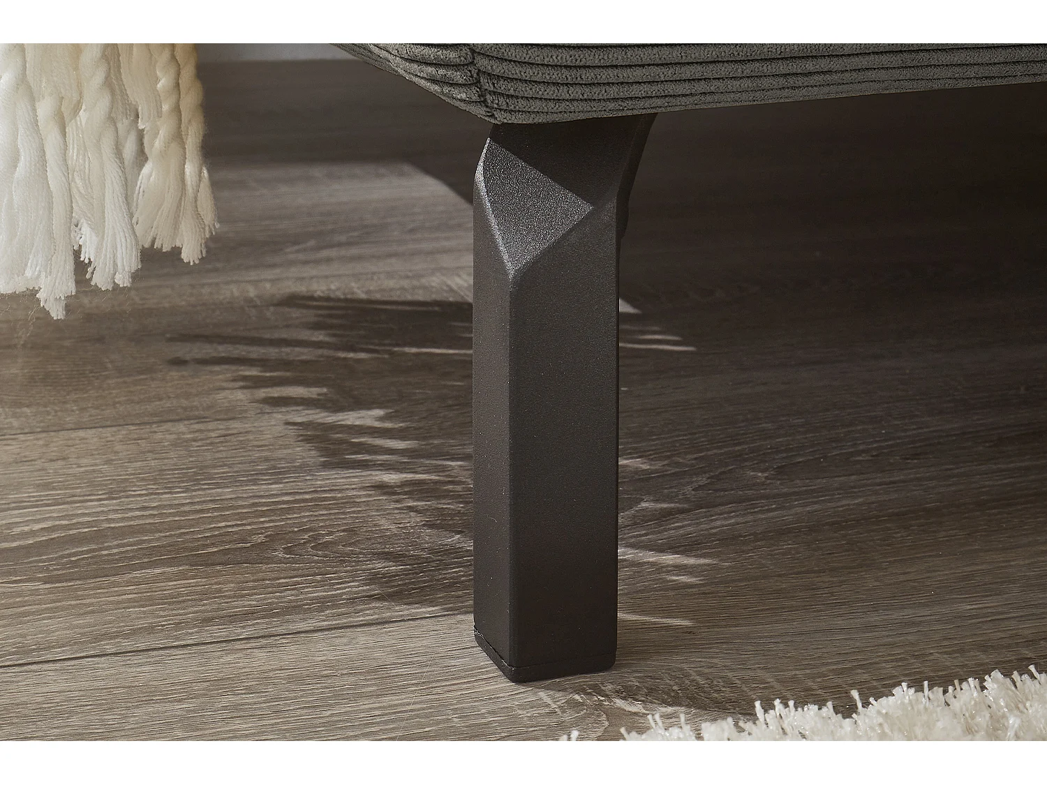 Ecksofa - Anthrazit Cord - DELIA