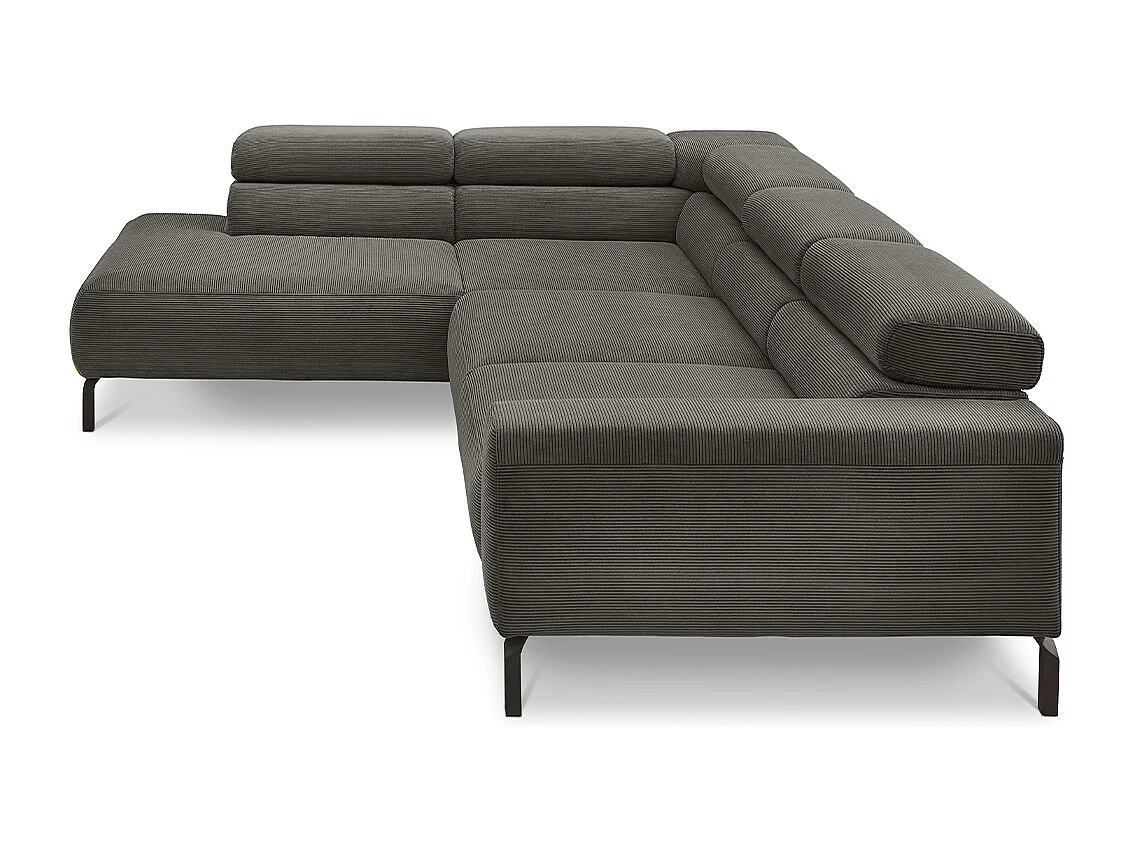 Ecksofa - Anthrazit Cord - DELIA
