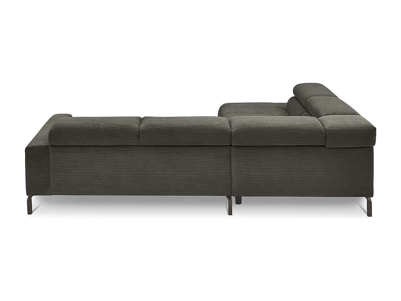 Ecksofa - Anthrazit Cord - DELIA