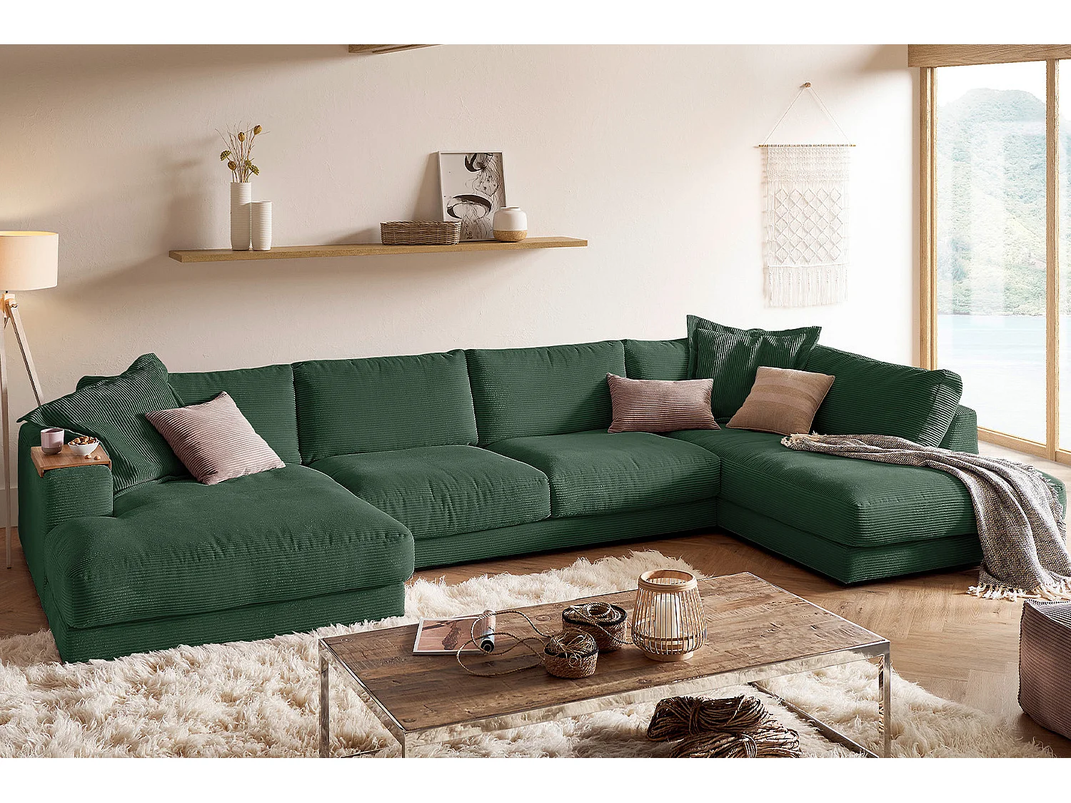 Levend - Smaragdgroen Koord - MADELINE