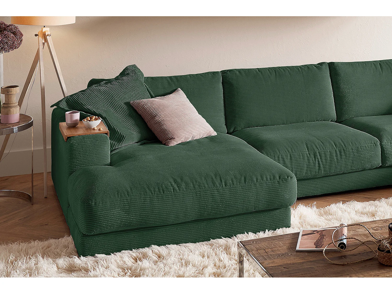 Levend - Smaragdgroen Koord - MADELINE