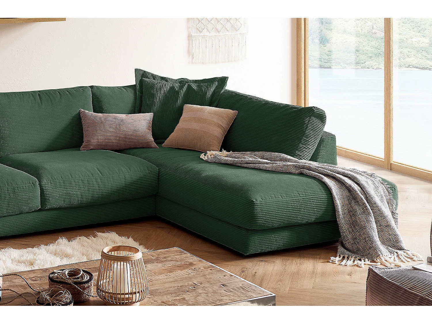 Levend - Smaragdgroen Koord - MADELINE