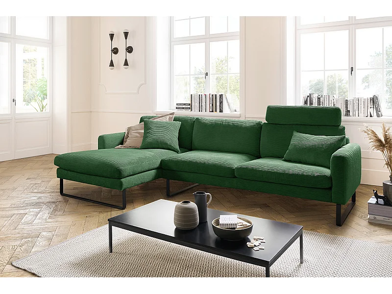 Divano - verde smeraldo Velluto a coste - RICARDA