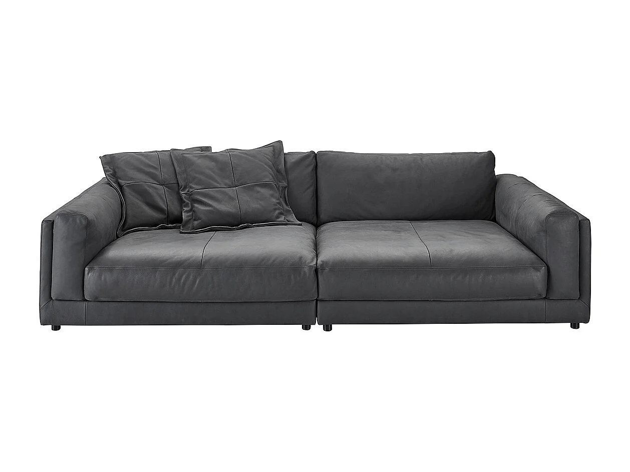 Divano extra largo - antracite pelle - RAINA