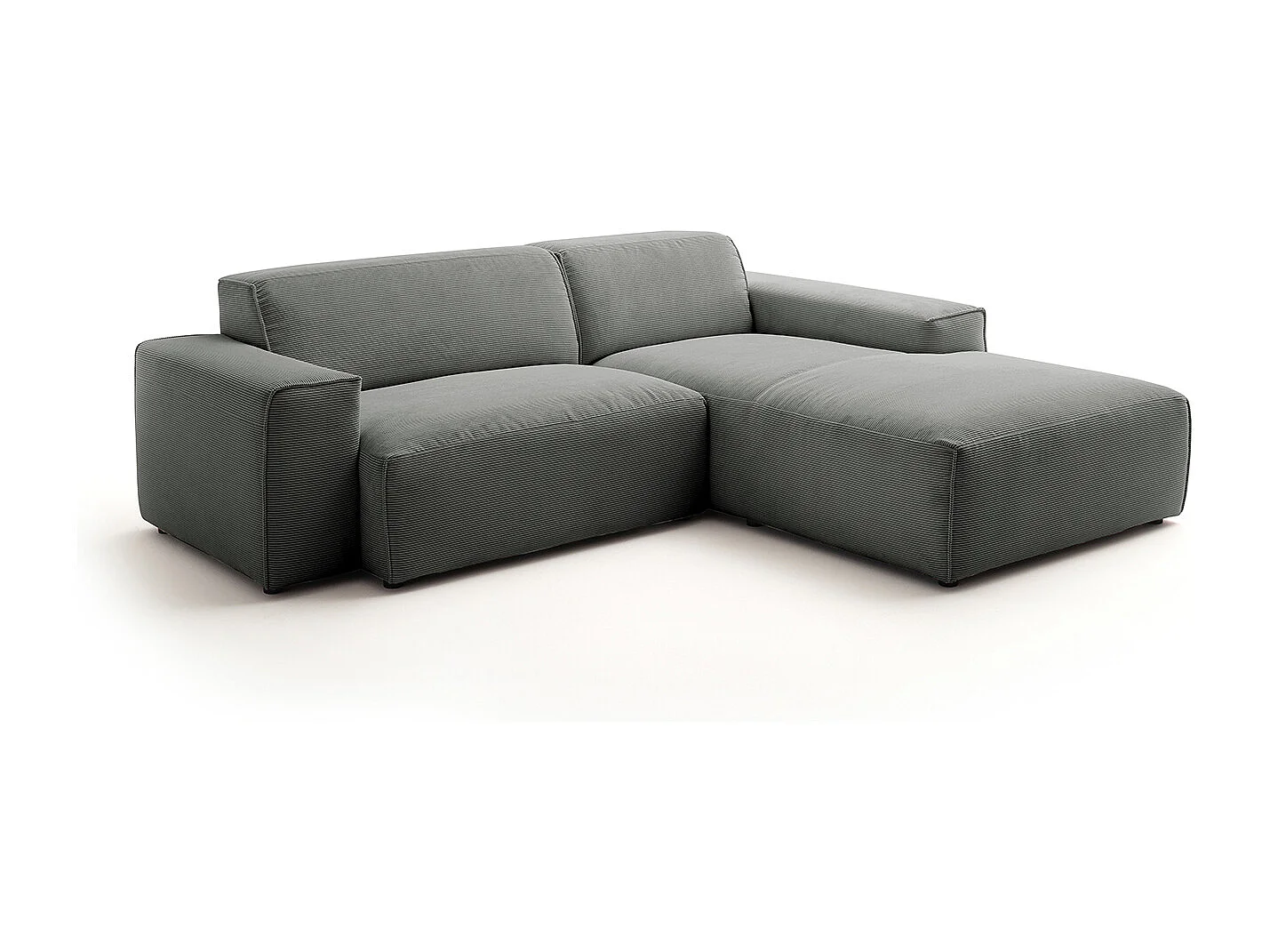 Ecksofa - Anthrazit Cord - RANI