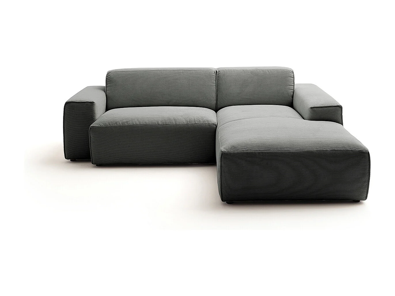 Ecksofa - Anthrazit Cord - RANI