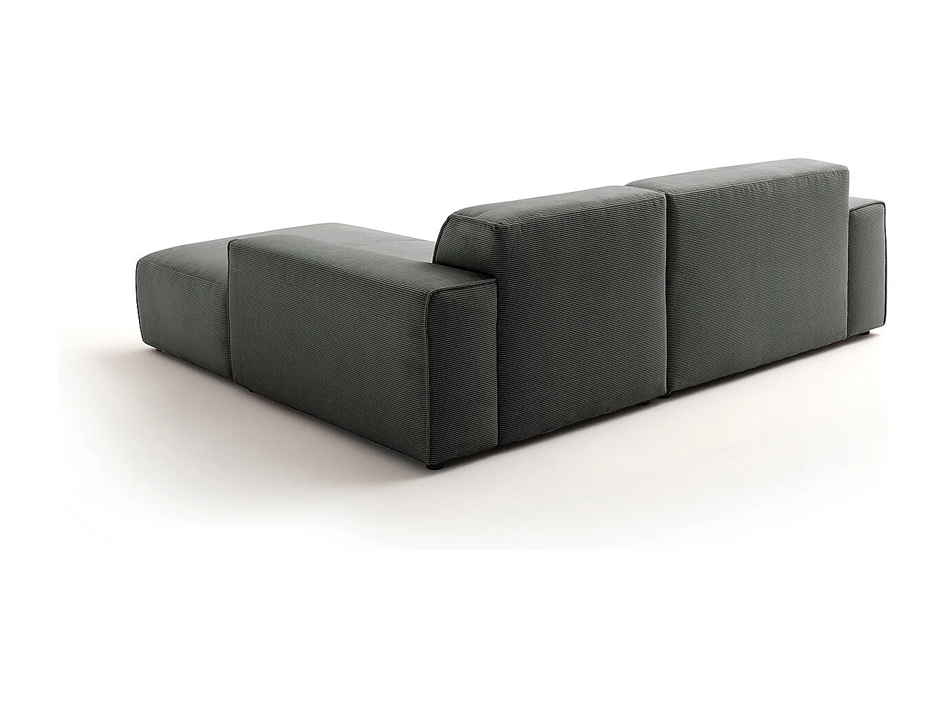 Ecksofa - Anthrazit Cord - RANI